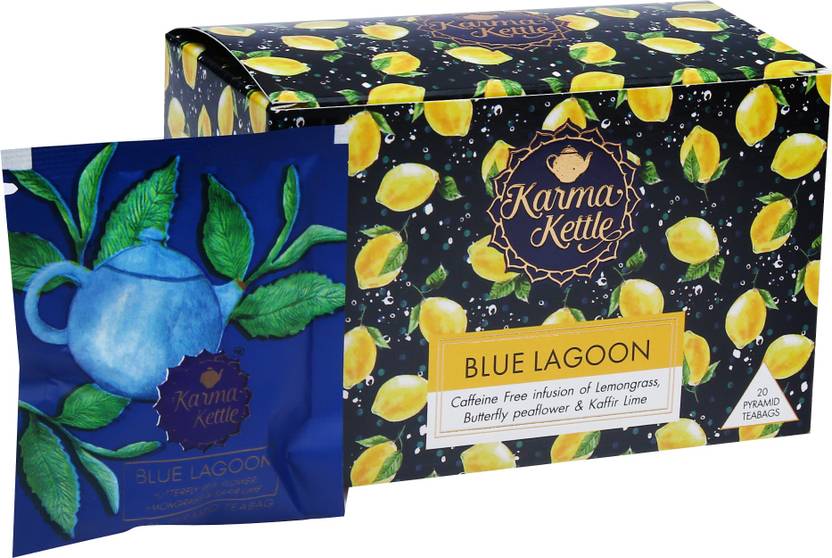 Karma Kettle Blue LagoonLemongrass Tea with butterfly pea flower, 20