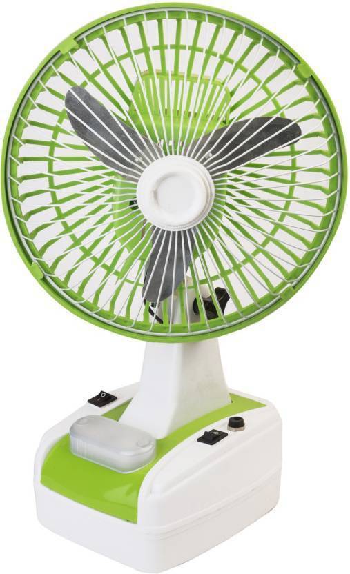 CELL Mini AC/DC Rechargeable Battery Operated 200 mm 3 Blade Table Fan