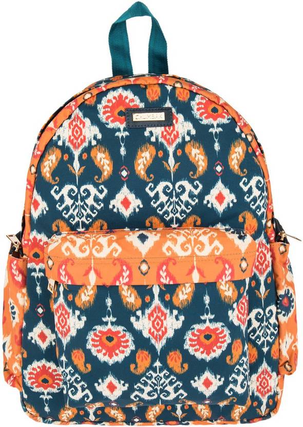 chumbak Paisley Flowers BP01 5 L Laptop Backpack Orange Price in