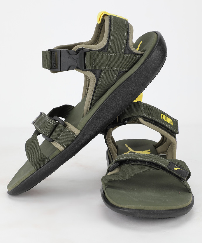 PUMA Pebble II Men Olive Sports Sandals 
