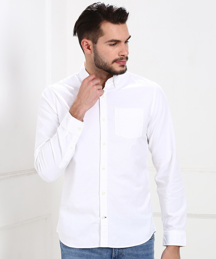 GAP Men Solid Casual White Shirt - Buy