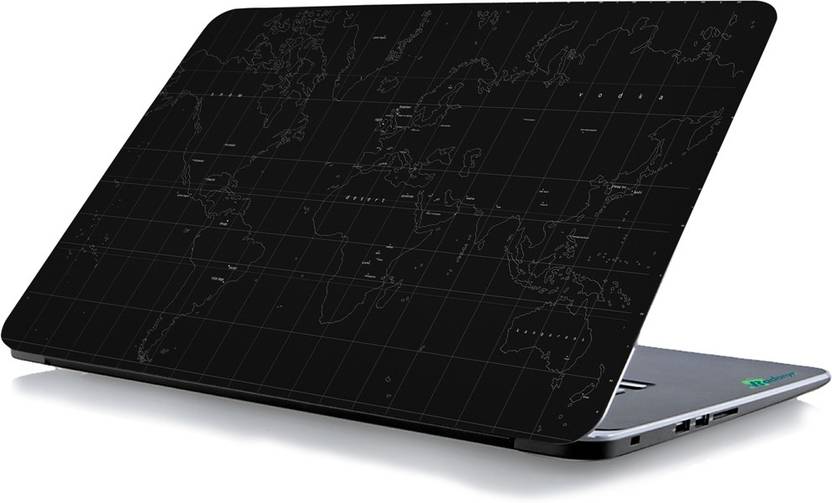 RADANYA Black Laptop Skin 87003 Vinyl Laptop Decal 15.6 Price in India