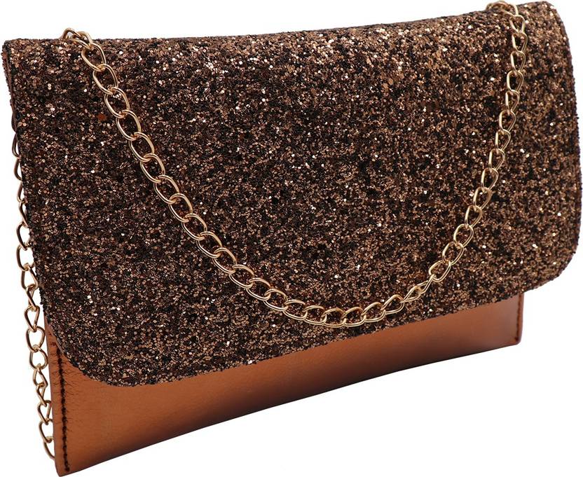 BANDICOOT Gold Sling Bag Latest Design Cross body Chain Sling bag for