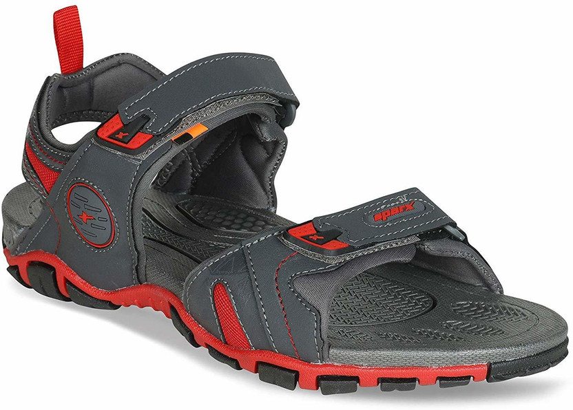 Sparx Men Grey, Red Sandals - Buy Sparx 