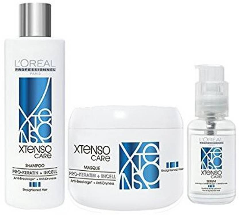 L'Oréal Paris Combo of XTenso Care ProKeratin and Incell Shampoo 250ml, Masque 196g and Serum L'Oréal Paris Combo of XTenso Care ProKeratin and Incell Shampoo 250ml, Masque 196g and Serum