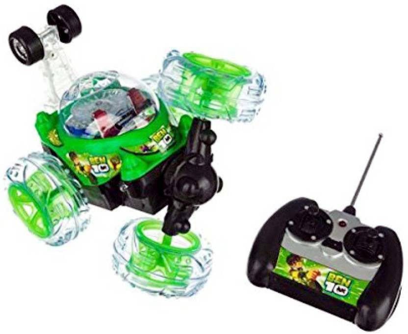 GLOBAL Rechargeable Remote Control High speed 360 Stunt Car PACK OF TWO CAR(Green)