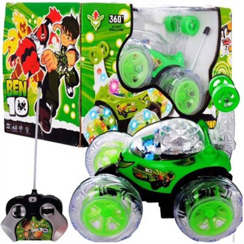 GLOBAL Remote Controlled Acrobatic 360 Stunt Car (Multi color)(Green)