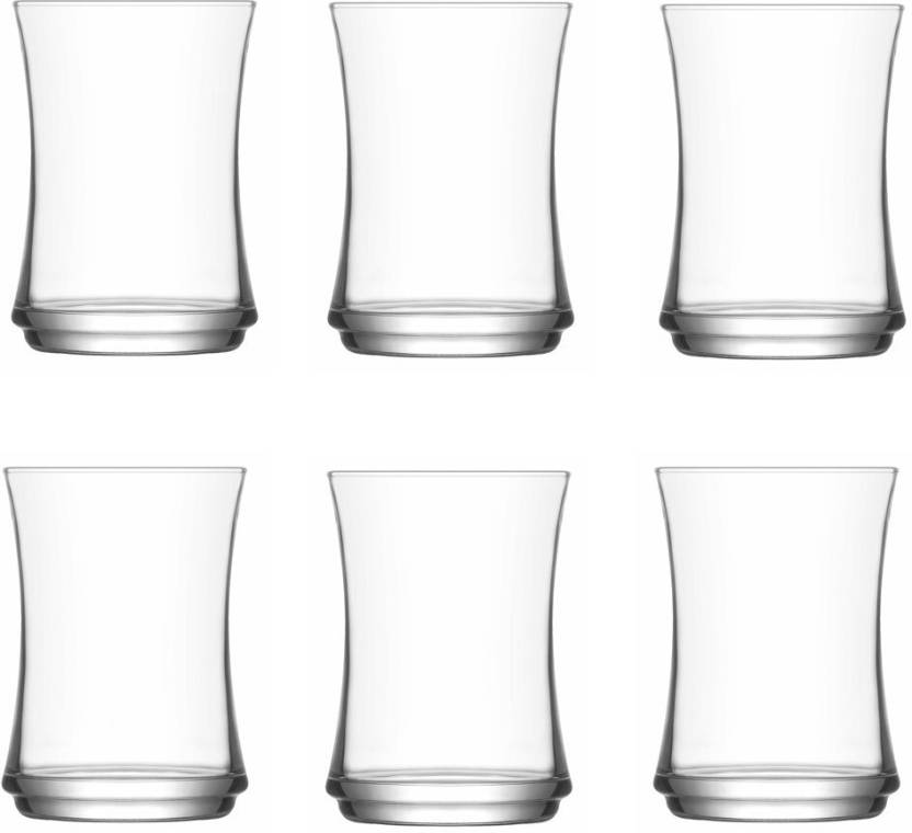 IMPAL (Pack of 6) Long Drink GLASS Set (Glass, 365 ml, Clear, Pack of 6