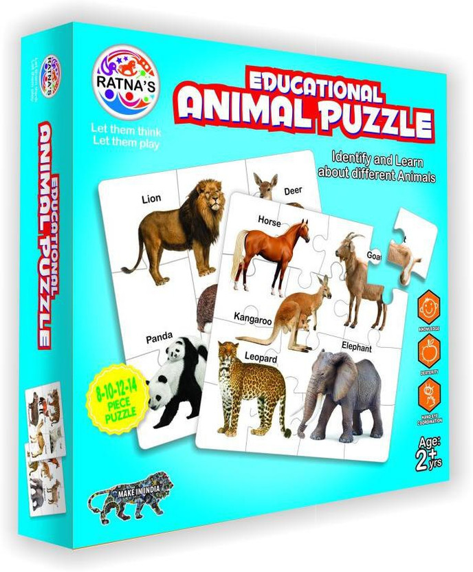Ratnas EDUCATIONAL JIGSAW ANIMAL(44 Pieces)