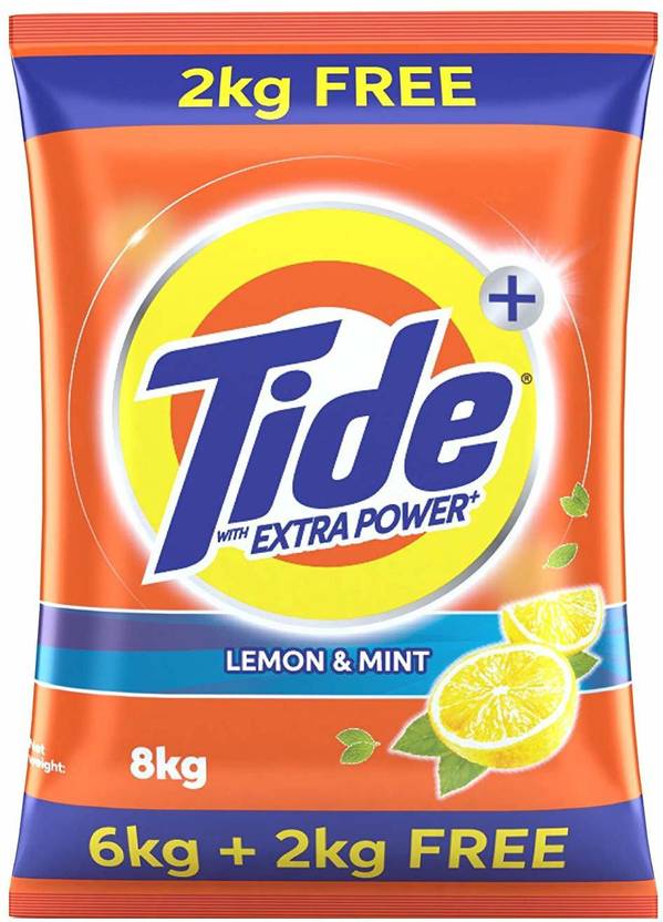 Tide Plus Extra Power Detergent Washing Powder 6 kg + 2 kg Free