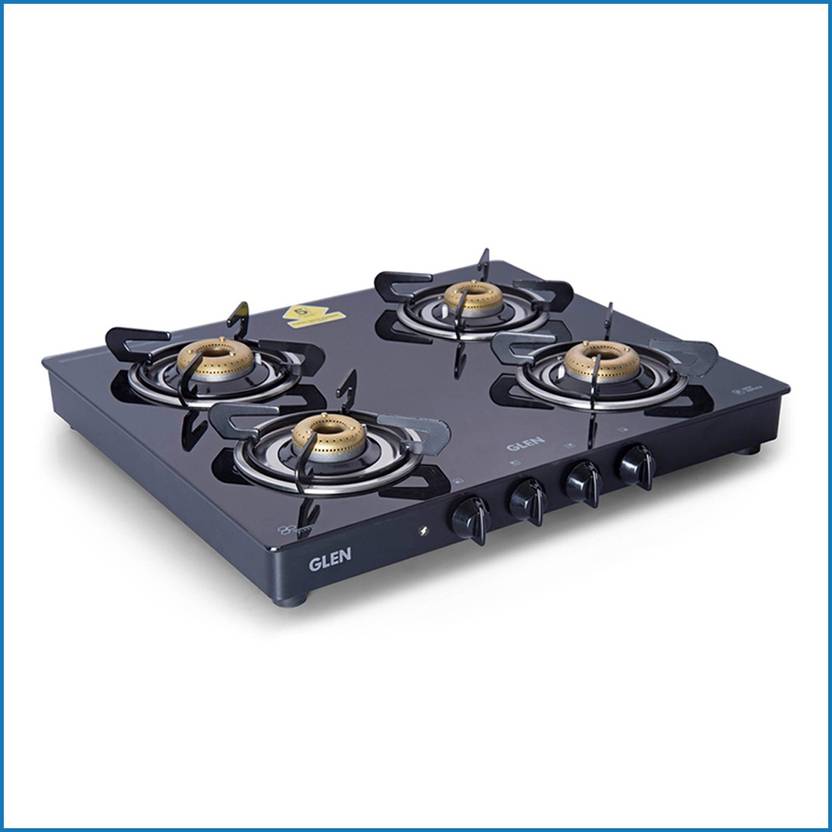 Glen 1041 GT AI Brass Burner Black Glass Automatic Gas Stove Price in India Buy Glen