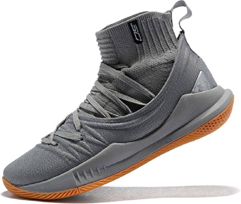 UnderArmour UA Stephen Curry 5 Grey Basketball Shoes For Men - Buy UnderArmour Stephen Curry 5 Grey Basketball Shoes Men Online at Best Price Shop Online for Footwears in India | Flipkart.com