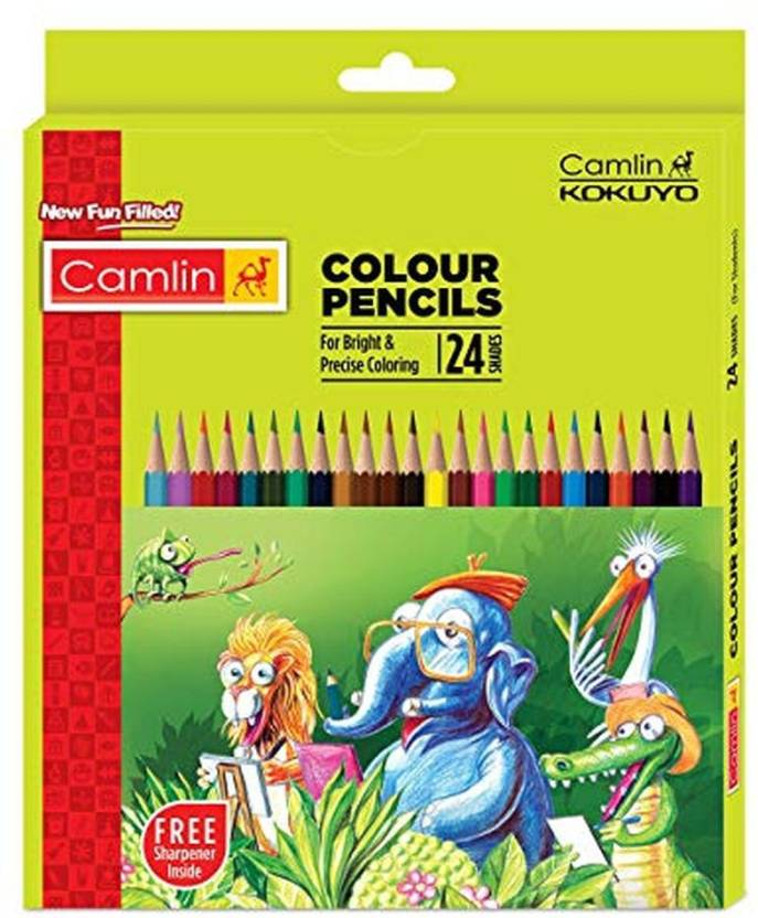 Camlin Epic Round colour pencil full size 24 shades