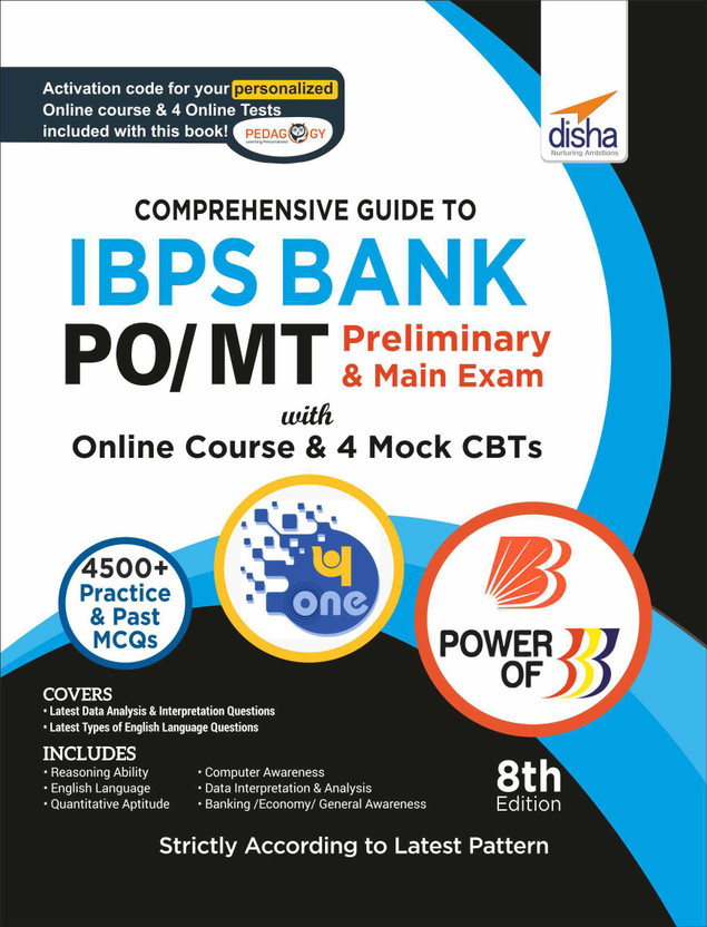 Comprehensive Guide to Ibps Bank Po/ Mt Preliminary & Main Exam with Online Course & 4 Online Cbts(English, Paperback, Disha Experts)