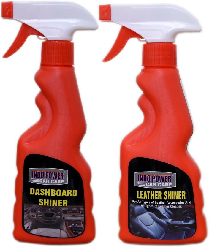 INDOPOWER ZR578LEATHER SHINER SPRAY 250ml.+ DASHBOARD SHINER SPRAY