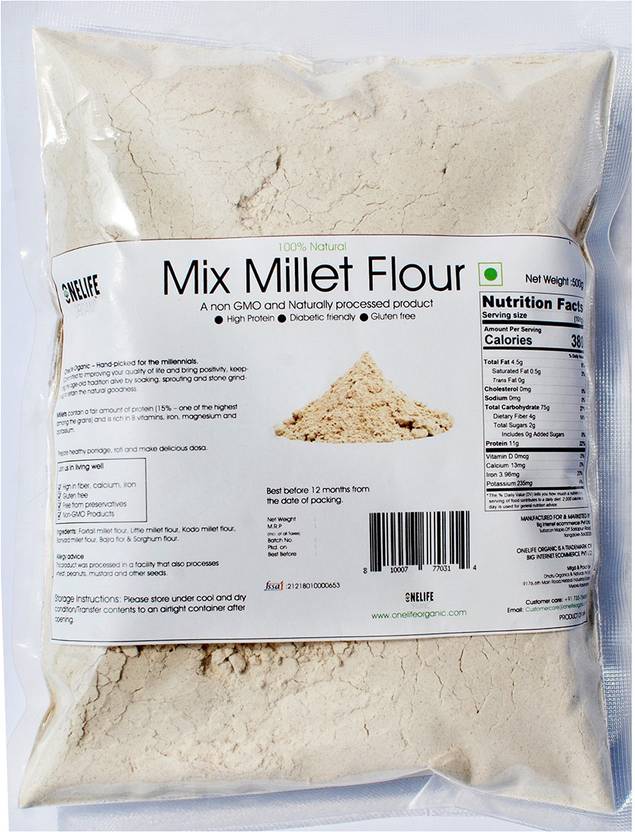organic Mix Millet Flour 500g Price in India Buy