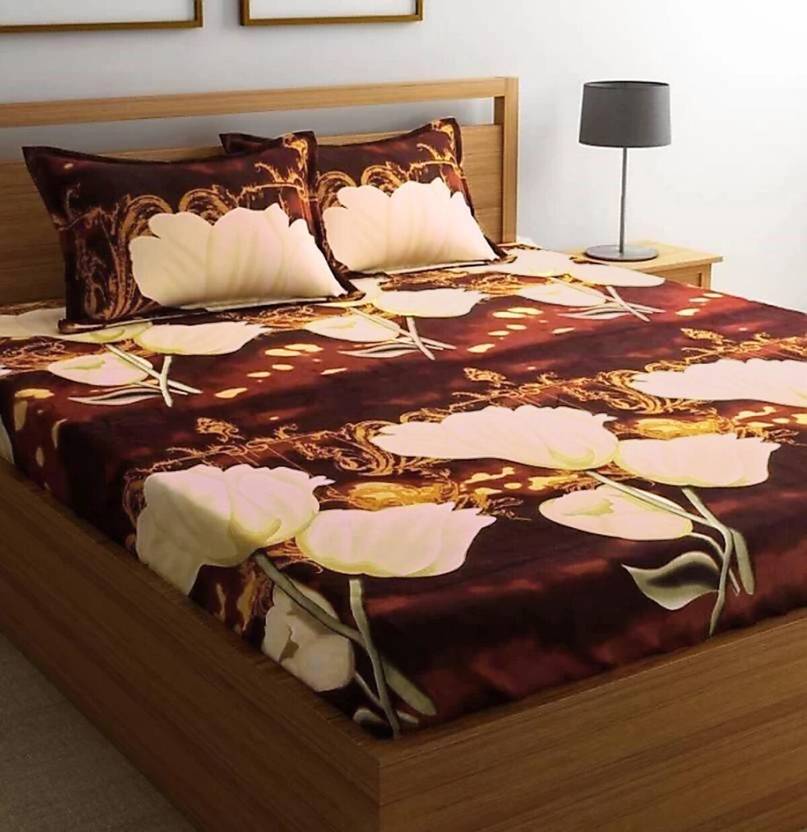 Flipkart SmartBuy 140 TC Microfiber Double 3D Printed Bedsheet Buy