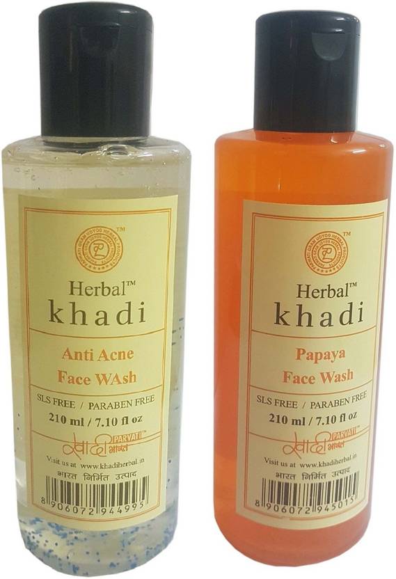 Herbal Khadi Combo (Papaya & Anti Acne ) Face Wash Price in India