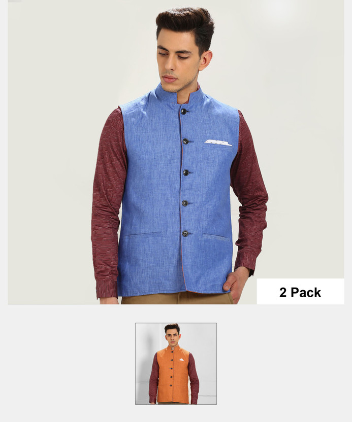 PARK AVENUE Sleeveless Self Design Men 