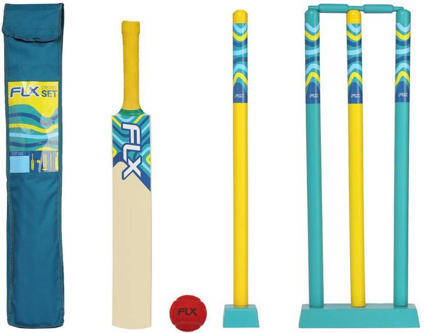 Flx by Decathlon CRICKET SET, JUNIOR, SIZE 3, LYON BLUE Cricket Kit