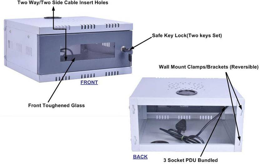 Impulse High Grade CCTV/DVR / NVR Box/DVR Rack Wall Mount with