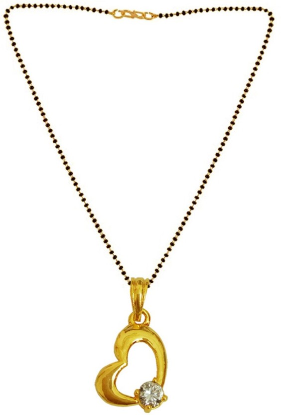 mangalsutra with heart shape pendant