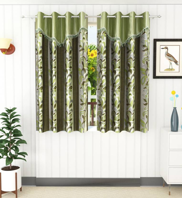 Flipkart SmartBuy 154 cm (5 ft) Polyester Window Curtain (Pack Of 2