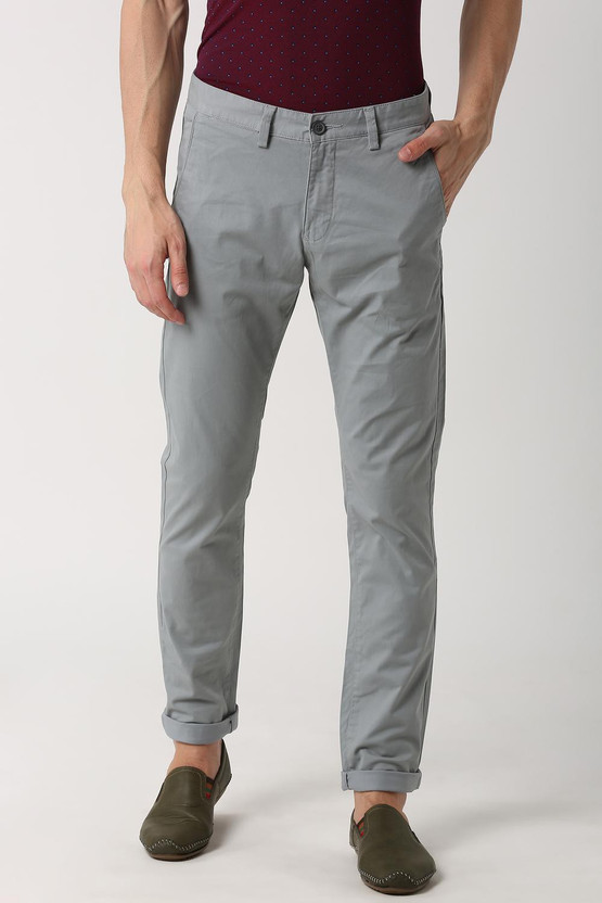 Buy PETER ENGLAND Slim Fit Men Grey 