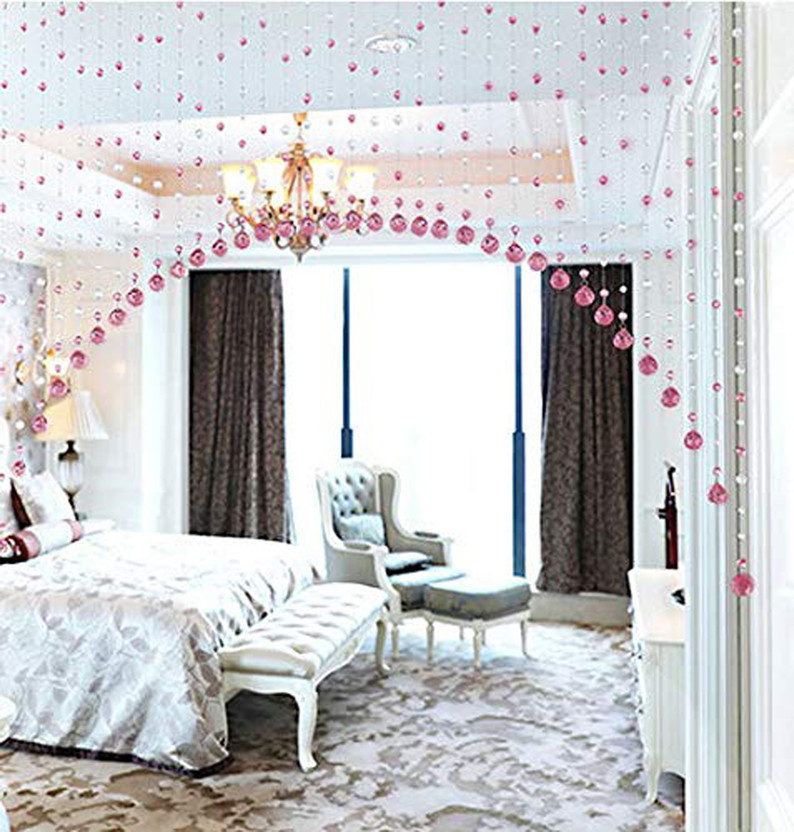 Yutiriti 91.44 cm (3 ft) Door Blends Curtain (Pack Of 30)(Baby Pink, Solid)