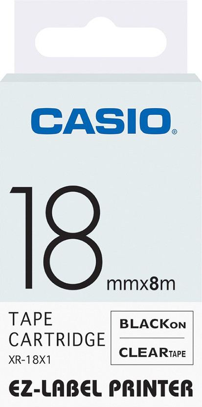 Casio CASIO 18mm Color Label Printer Tape (Black on Clear) Self-Adhesive Paper Label(Clear) - Flipkart Deal