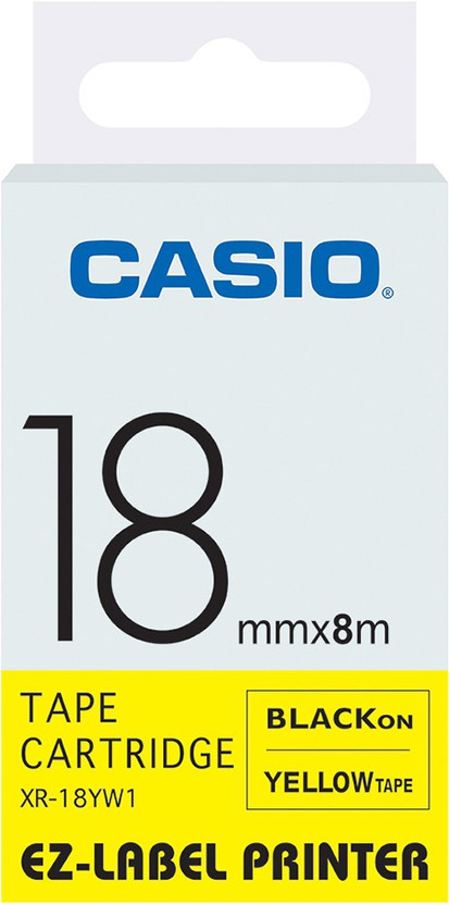 Casio CASIO 18mm Color Label Printer Tape (Black on Yellow) Self-Adhesive Paper Label(Yellow) - Flipkart Deal