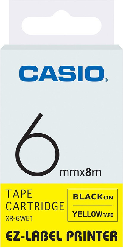 Casio CASIO 6mm Color Label Printer Tape (Black on Yellow) Self-Adhesive Paper Label(Yellow) - Flipkart Deal