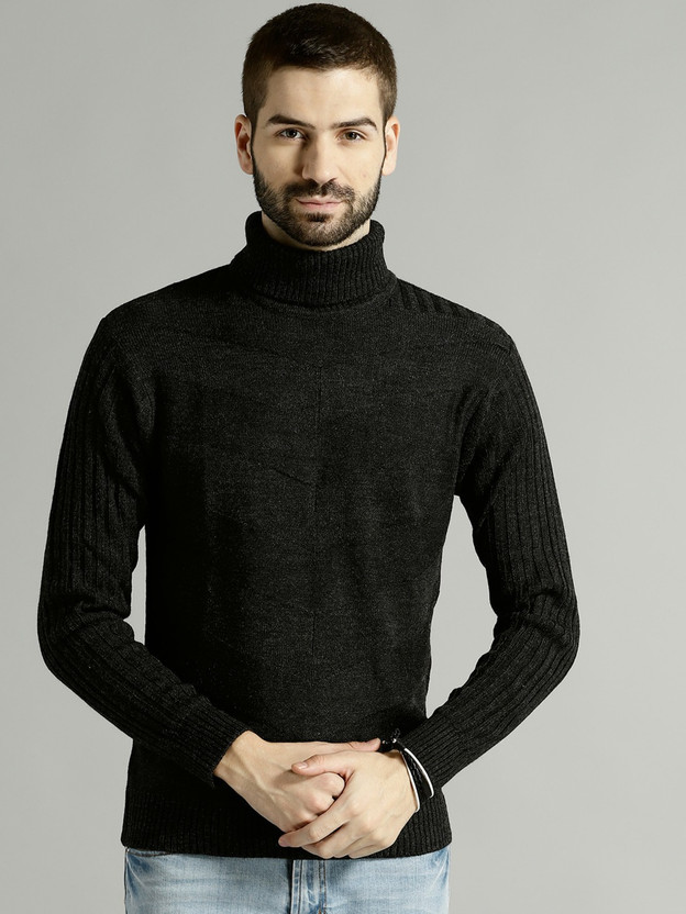 Roadster Striped Turtle Neck Casual Men 