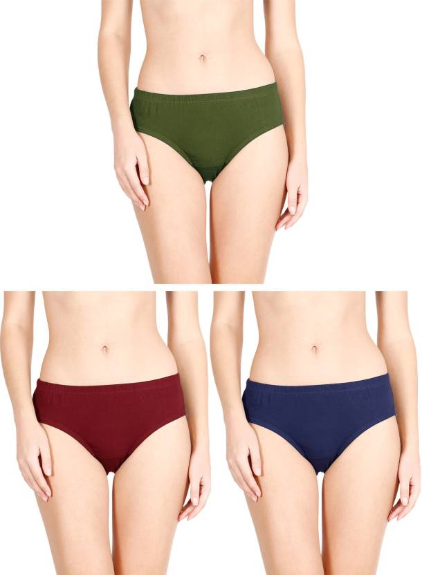 RUPA Pack of 3 Women Hipster Multicolor Panty