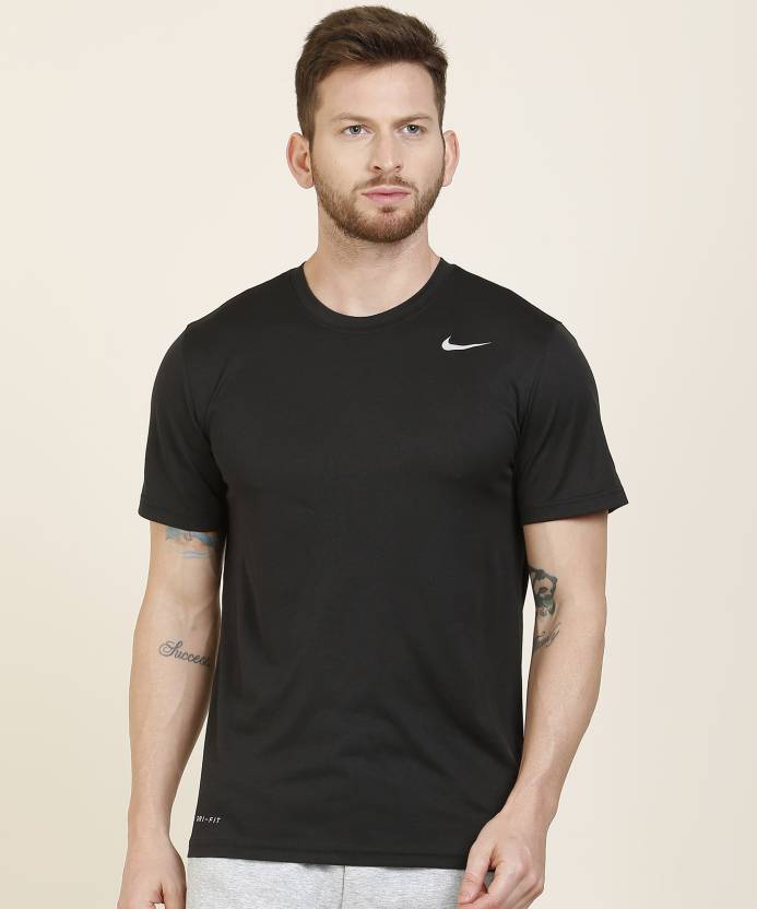 NIKE Solid Men Round Black T-Shirt Buy Solid Men Round Black T-Shirt Online at Best Prices in India | Flipkart.com