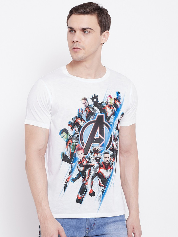 Marvel Avengers Printed Men Round Neck