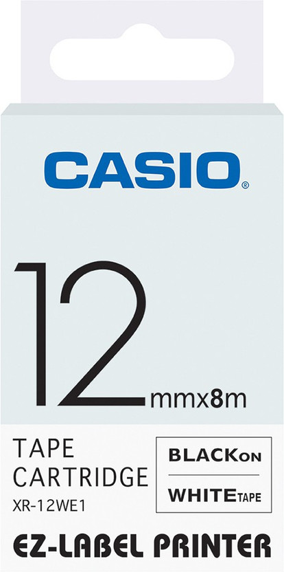 Casio CASIO 12mm Color Label Printer Tape (Black on White) Self-Adhesive Paper Label(White) - Flipkart Deal