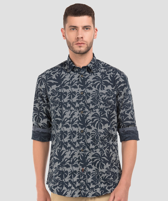 Buy Arrow Jeans Men Printed Casual Blue 