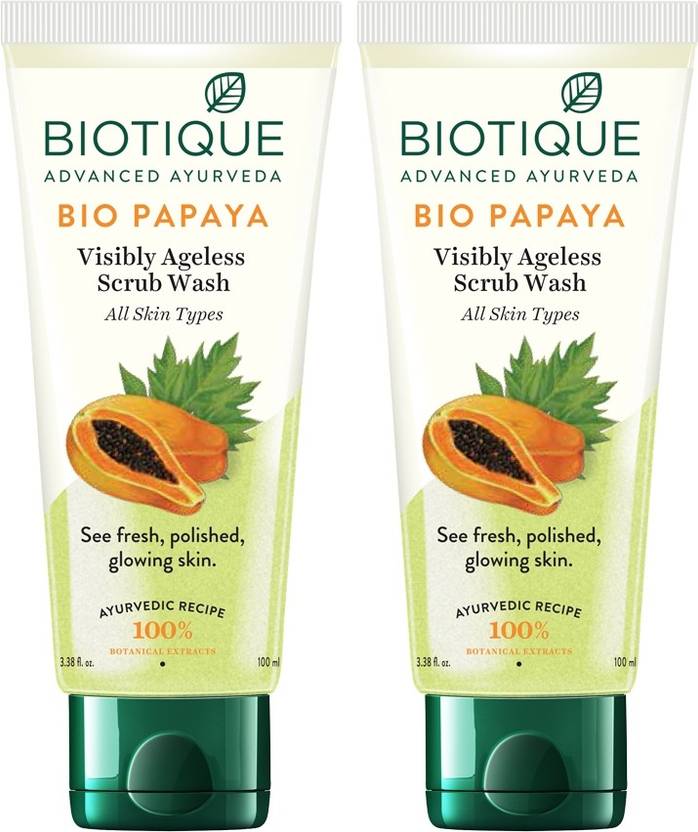 BIOTIQUE BIO Papaya Exfoliating 100 ml X2 Face Wash Price in India, Buy BIOTIQUE BIO Papaya