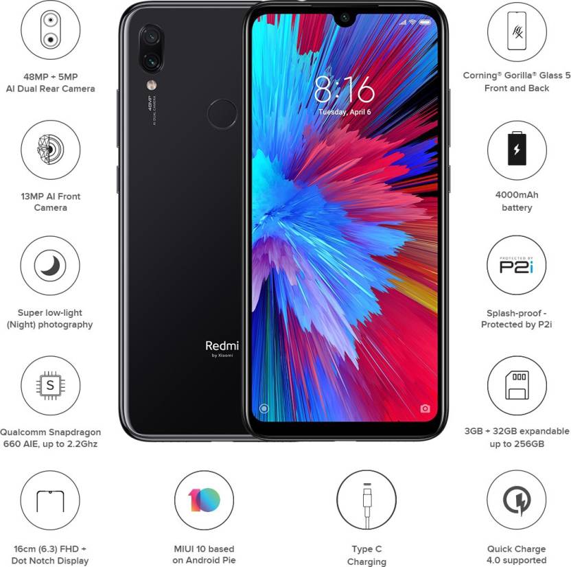 For 10399/-(13% Off) Redmi Note 7S Series at Flipkart