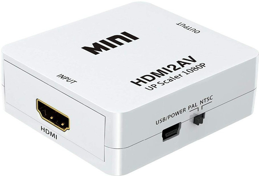 DIVYE HDMI to AV Converter / adapter Android TV Smart Box Laptop Media Streaming Device(Black, White)