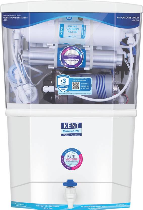 kent supreme extra ro uf uv uv_led alkaline water purifier