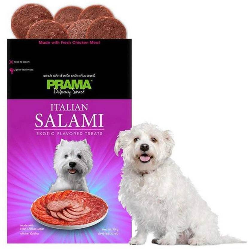 PRAMA Prama Italian Salami Dog Treats, 70gm Chicken Dog Treat Price in India Buy PRAMA Prama