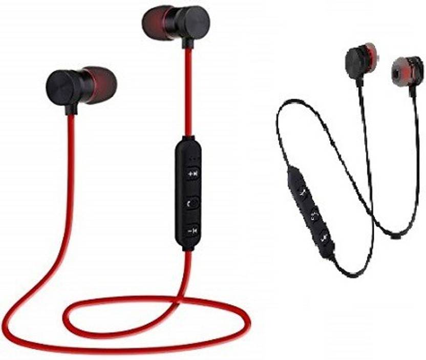 SHOPAIS Combo Of Headphones Supported All Phones Pack Of 2 Bluetooth Headset Price in