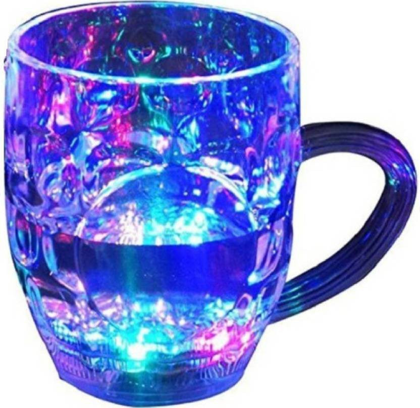 FULLY Light Up Drink with LED Glowing Lights for Cocktail Theme Parties Glass Beer Mug(0.2 ml)