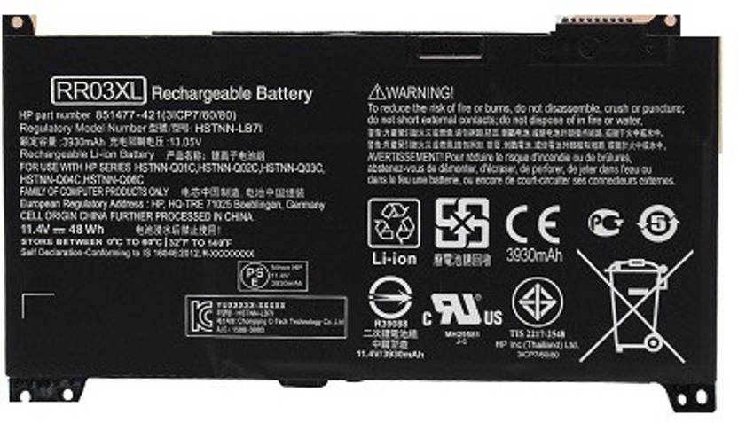 Rr03xl аккумулятор hp
