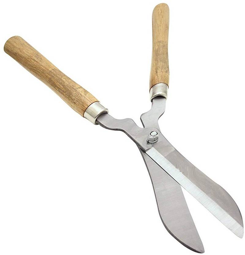 IBEX Garden Wooden Handle Hedge Shears/Cutter Comfort Grip Hedge Shear