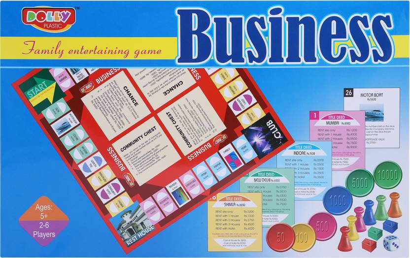 DOLLY PLASTIC Business India Trade Board Game for Learning Business, 5
