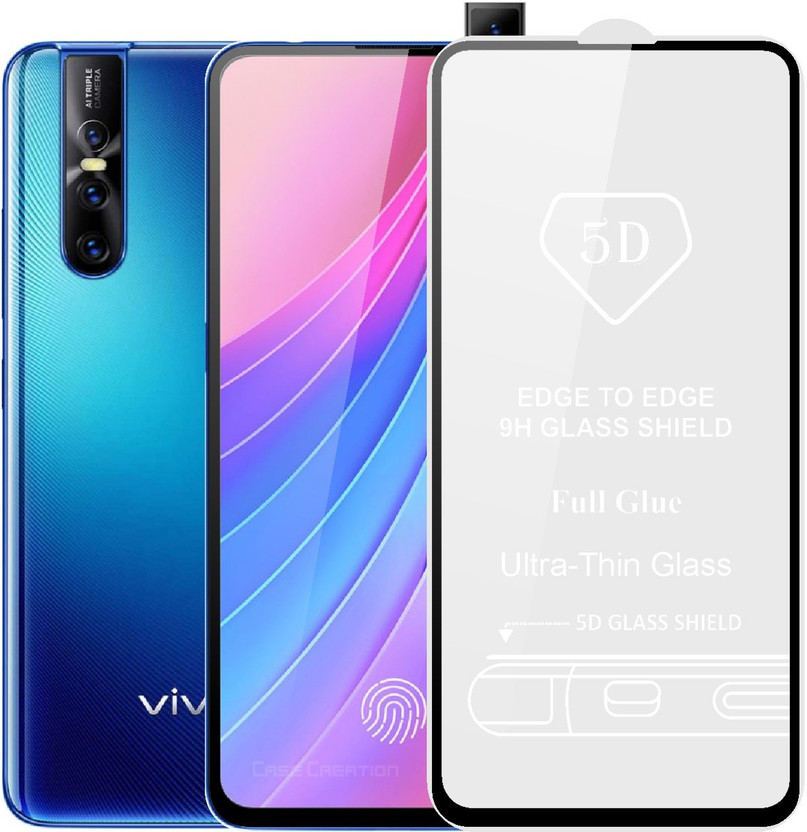 CASE CREATION Edge To Edge Tempered Glass for Vivo (V20 Pro) 9H(Pack of 1)