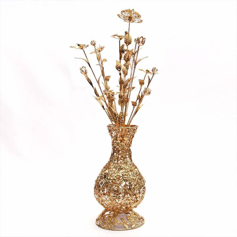 ZINZA Antique Showpiece Pot Beautiful Home Office Decor Article (METAL